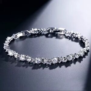 7CT Round Cut Lab Created Diamond Tennis Bracelet 14K Gold Plated Bracelet